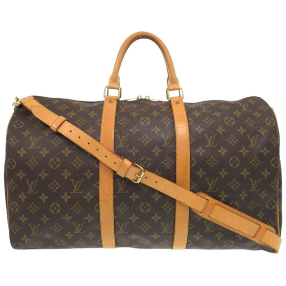LOUIS VUITTON Brown Monogram Keepall Bandouliere 50 Boston Bag - Picture 1 of 11
